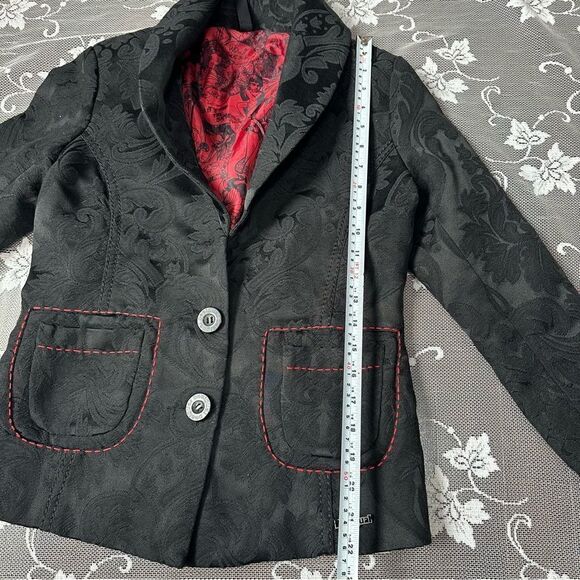Desigual Black Brocade Blazer - Picture 14 of 15